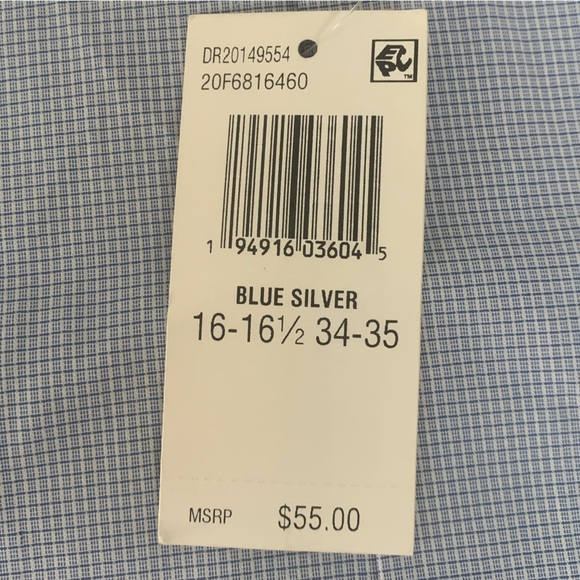 Van Heusen Classic Blue Dress Shirt Size L - Picture 5 of 5